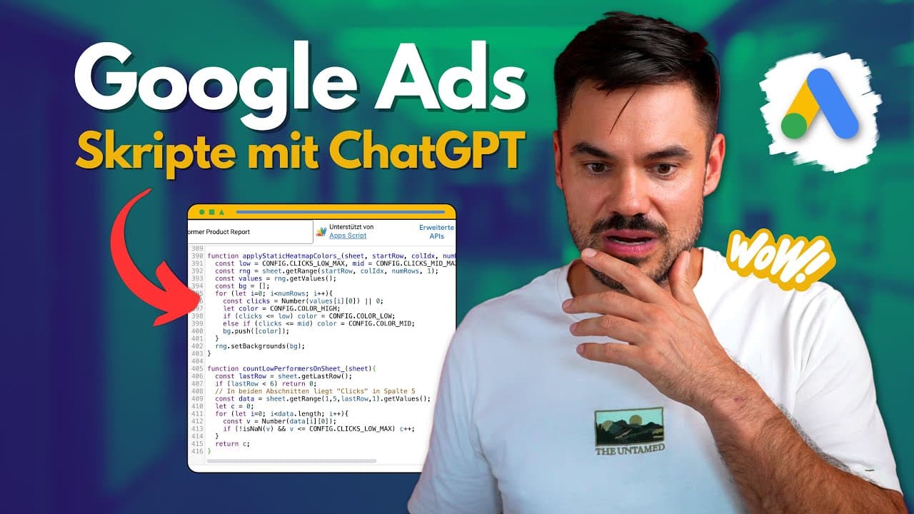 Mit ChatGPT Google Ads Skripte erstellen: Eine Anleitung für Shop-Betreiber