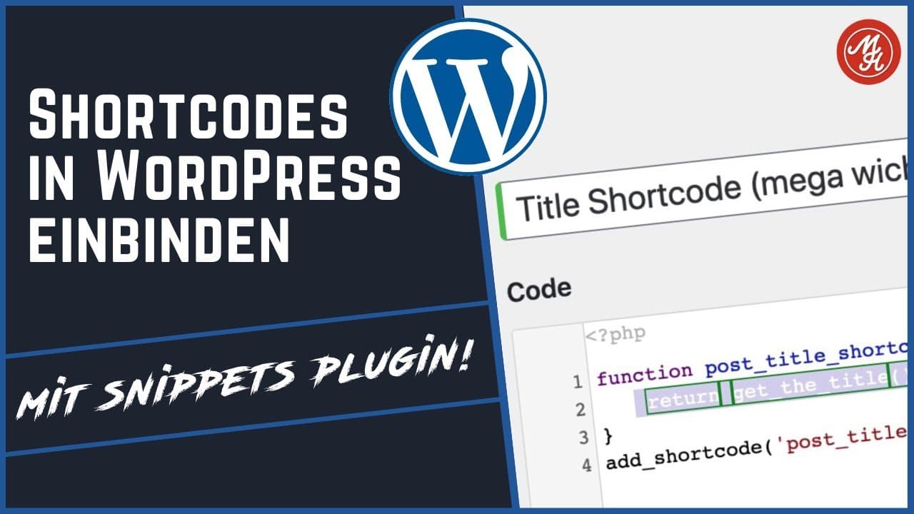 Shortcodes in WordPress einfügen mit Snippets Plugin – super einfach!
